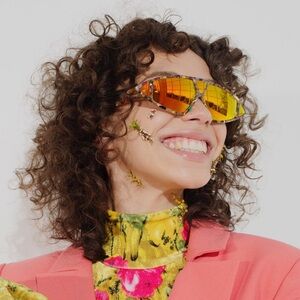 POPPY LISSIMAN Slickback sunglasses in torti